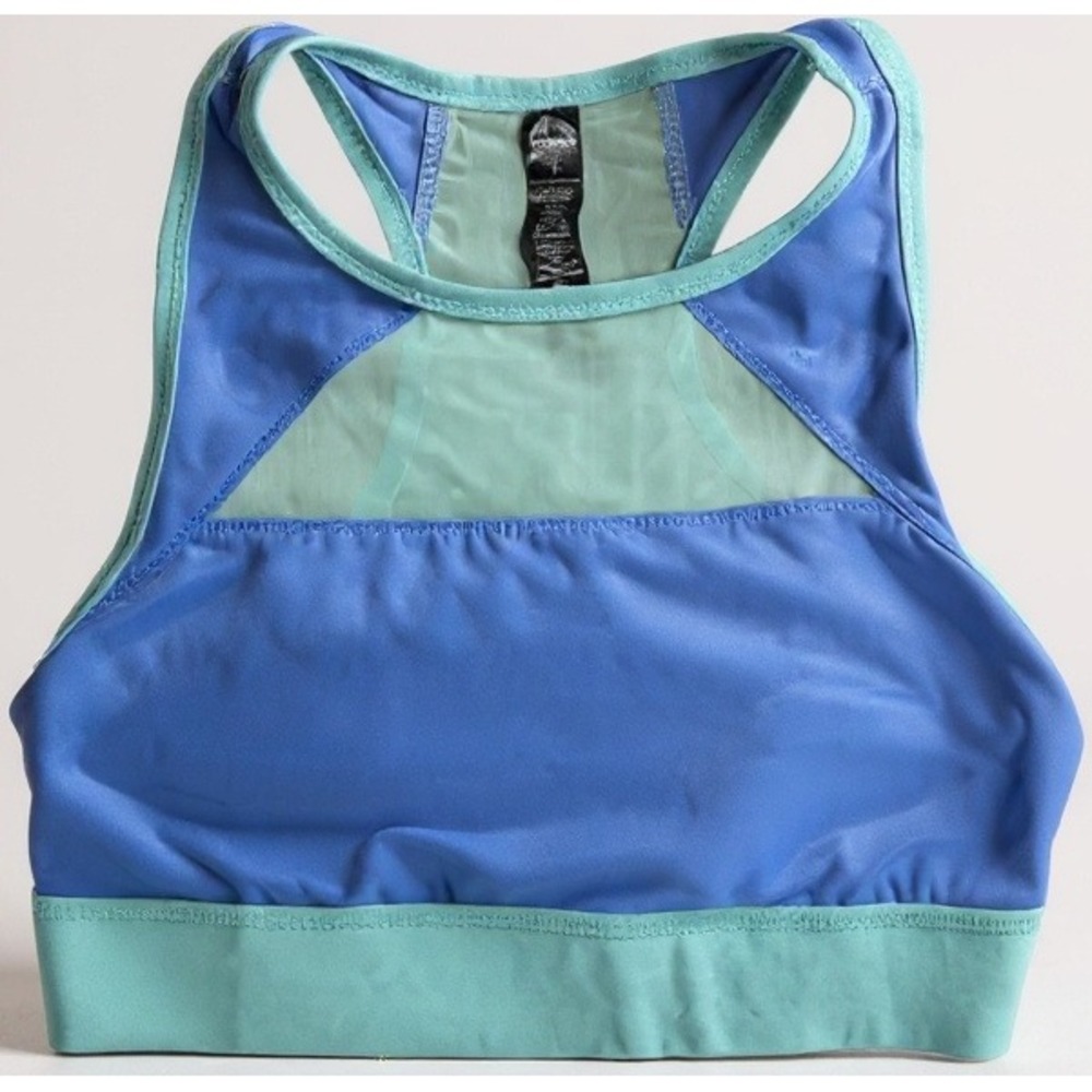 RBX Womens Blue/Green Yoga Activewear‎ Sports Bra Size Small
